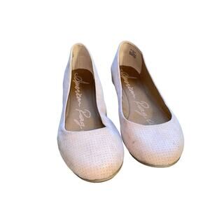 American Rag Aellie Perforated Fabric Ballet Flat slip on shoes pink size 11